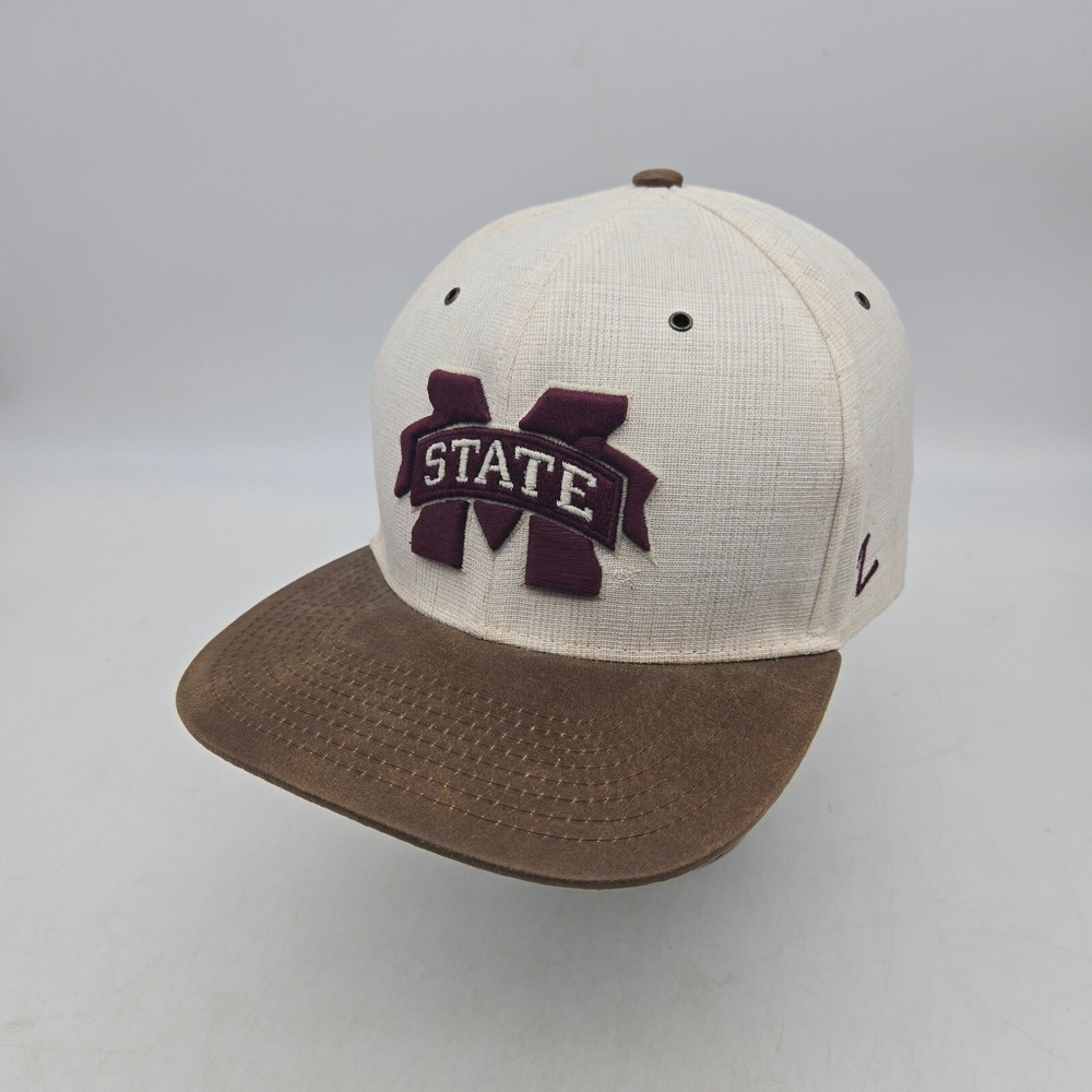 Zephyr Mississippi State Bulldogs Snapback Hat Baseball Cap White SEC Football